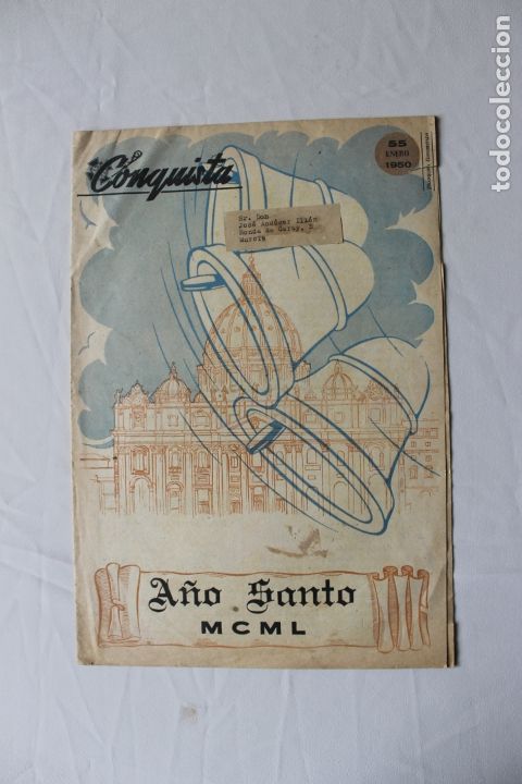 Coleccionismo de revistas y peri&oacute;dicos: REVISTA CONQUISTA, A&Ntilde;O SANTO MCML- N&ordm; 55, 1950, EDITORIAL LA VERDAD, MURCIA