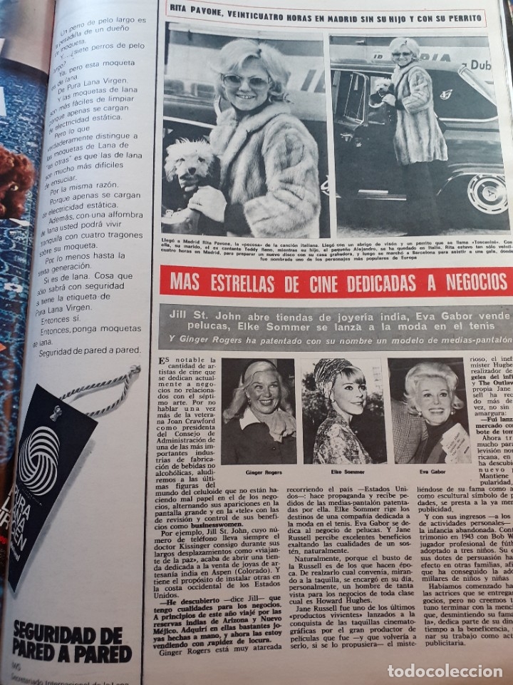 Collectionnisme de Revues et Journaux: rita pavone ginger rogers elke sommer eva gabor