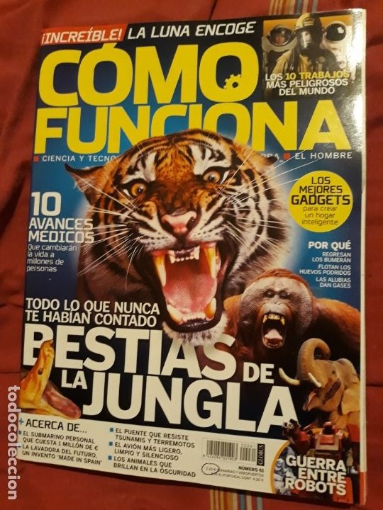 Collection Magazines and Newspapers: REVISTA COMO FUNCIONA N&ordm; 61 - BESTIAS DE LA JUNGLA*