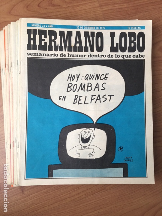 Collectionnisme de Revues et Journaux: REVISTA HERMANO LOBO - A&Ntilde;O 1972 CASI COMPLETO - A&Ntilde;O II