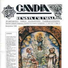 Coleccionismo de Revistas y Periódicos: REVISTA 'GAUDIA'. GOGISTES TARRAGONINS. NÚMERO 9. ANY 1992. Lote 179954853