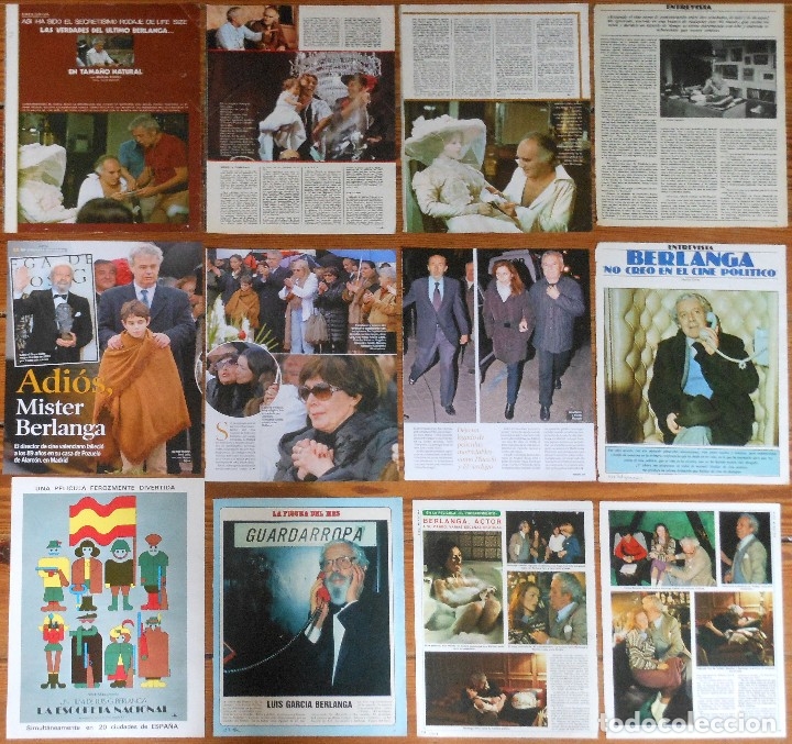 Collection Magazines and Newspapers: LUIS GARCIA BERLANGA lote prensa 1970s/10s cine espa&ntilde;ol fotos spanish cinema director