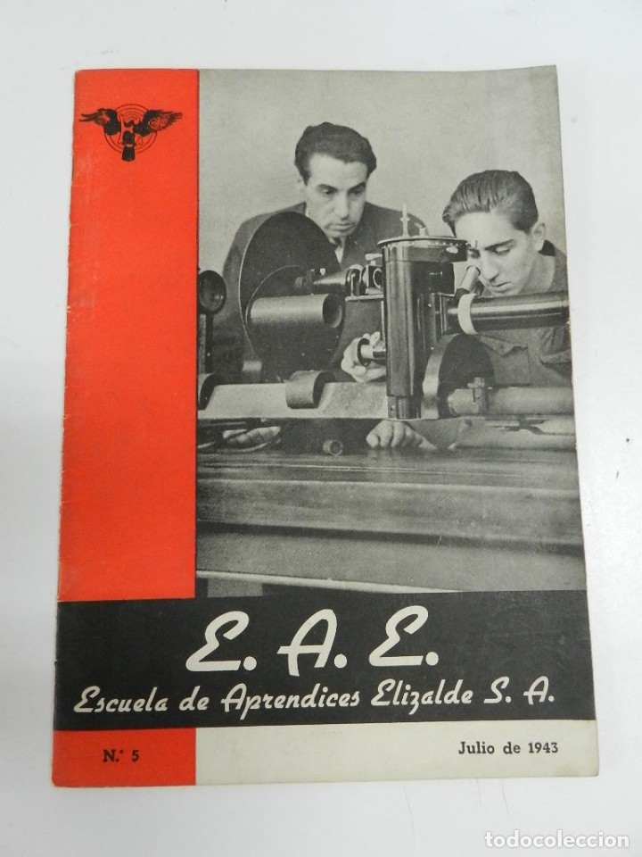 Coleccionismo de Revistas y Peri&oacute;dicos: REVISTA ESCUELA APRENDICES ELIZALDE S. A., N&ordm; 5, 1943, AVIACI&Oacute;N MEC&Aacute;NICA TALLER