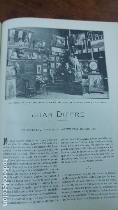 Collezionismo di Riviste e Giornali: JUAN DIFFRE PINTOR TOLOSANO TOLOSA 5 HOJAS REVISTA A&Ntilde;O 1910