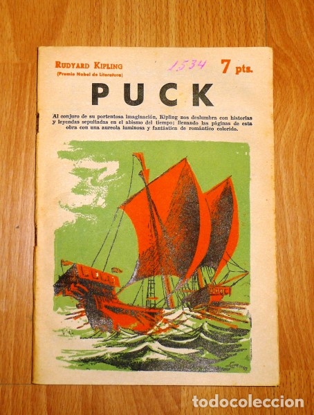 Collection Magazines and Newspapers: KIPLING, Rudyard. Puck (Revista Literaria Novelas y Cuentos ; N&ordm; 1534 ; A&ntilde;o XXXII)