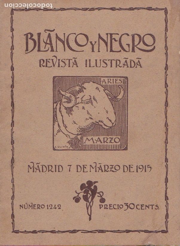 Coleccionismo de Revistas y Peri&oacute;dicos: Revista Blanco y Negro n&ordm; 1242, 7 de marzo de 1915 * FEMINISMO * I GUERRA MUNDIAL * F&Uacute;TBOL RACING*