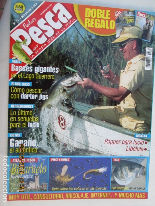 Coleccionismo de Revistas y Peri&oacute;dicos: FEDER PESCA LA REVISTA LIDER DE LA PESCA N&ordm;  71 DICIEMBRE 2002 BASSES GIGANTES
