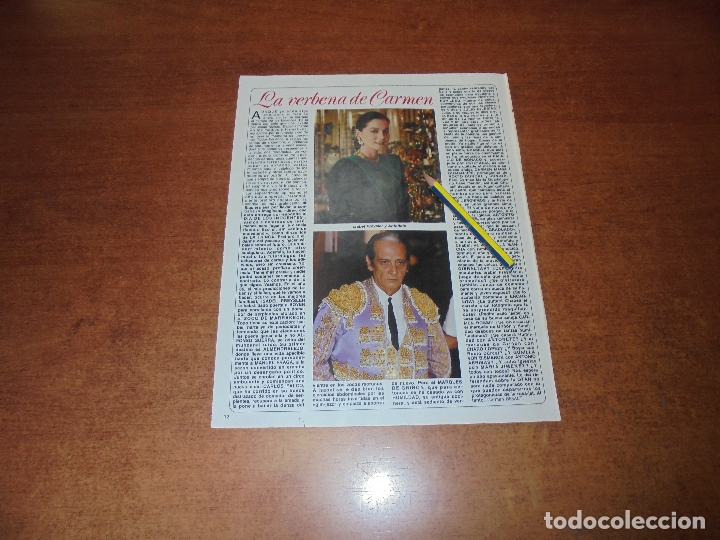 Coleccionismo de Revistas y Peri&oacute;dicos: CLIPPING 1986:ISABEL PREYSLER. ANTO&Ntilde;ETE.