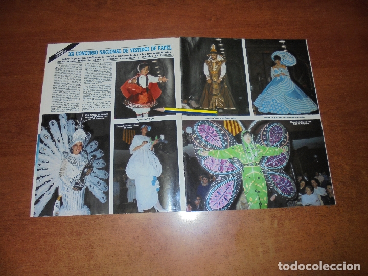 Coleccionismo de Revistas y Peri&oacute;dicos: CLIPPING 1986: XX CONCURSO VESTIDOS DE PAPEL. MIGUEL BOS&Eacute;. PRINCESA ANA. LIBERTAD LEBLANC.