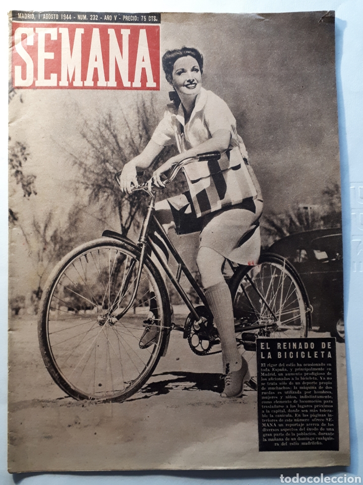 Coleccionismo de Revistas y Peri&oacute;dicos: Revista SEMANA - N&uacute;m. 232 - A&ntilde;o V - 1 Agosto de 1944.