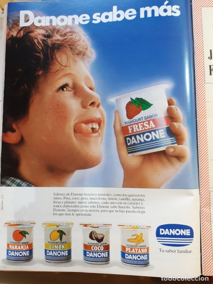 Coleccionismo de Revistas y Peri&oacute;dicos: anuncio yogures danone