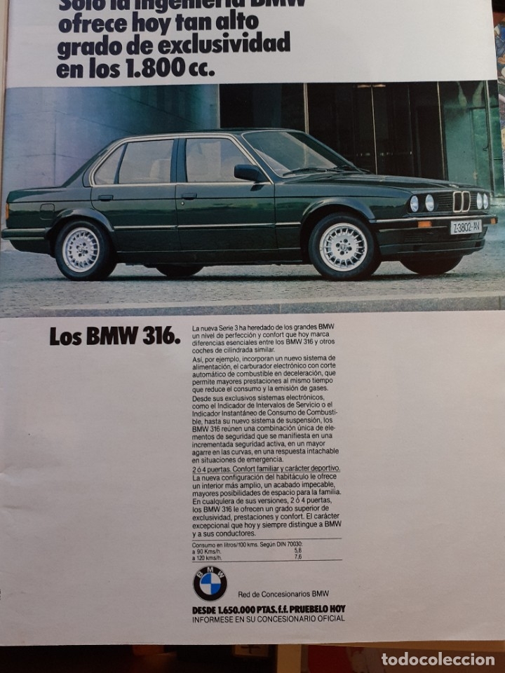 Coleccionismo de Revistas y Peri&oacute;dicos: anuncio bmw 316