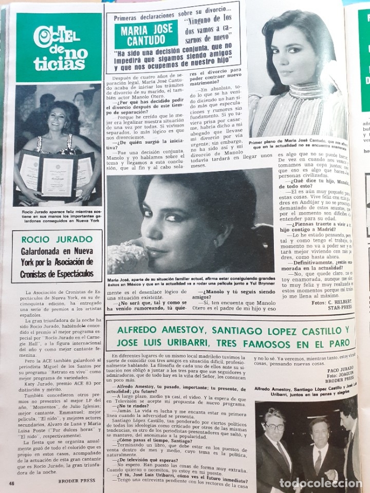 Coleccionismo de Revistas y Peri&oacute;dicos: maria jose cantudo rocio jurado alfredo amestoy uribarri