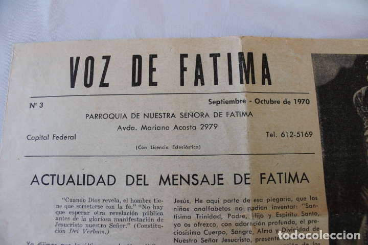 Coleccionismo de revistas y peri&oacute;dicos: REVISTA VOZ DE FATIMA, N&ordm; 3 1970, ROSARIOS DE MURCIA