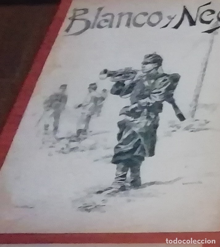 Coleccionismo de Revistas y Peri&oacute;dicos: Soldado corneta infanter&iacute;a de 1893 recorte original (R4971) 1 p&aacute;gina revista Blanco y Negro ese a&ntilde;o