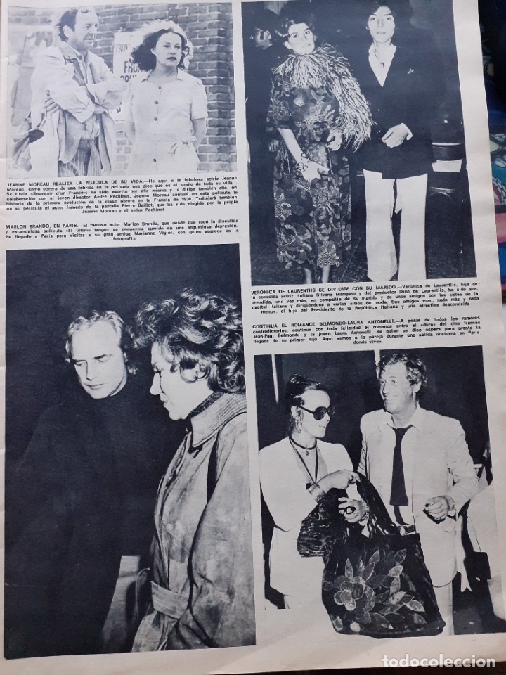 Coleccionismo de Revistas y Peri&oacute;dicos: veronica de laurentis laura antonelli belmondo marlon brando jeanne moreau