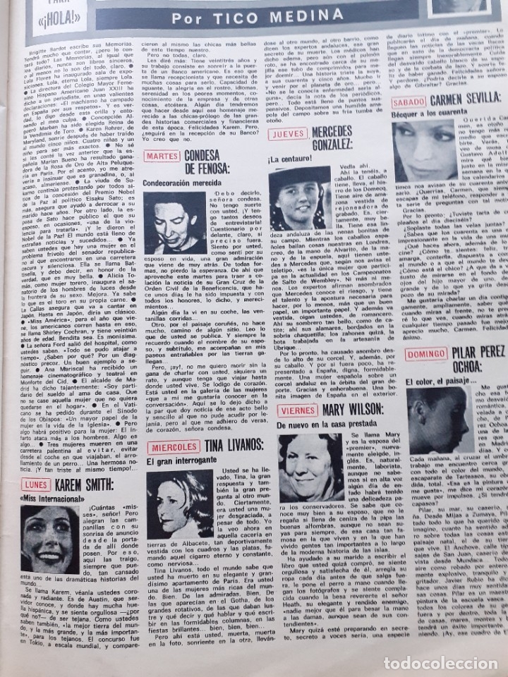 Coleccionismo de Revistas y Peri&oacute;dicos: carmen sevilla karem smith miss internacional