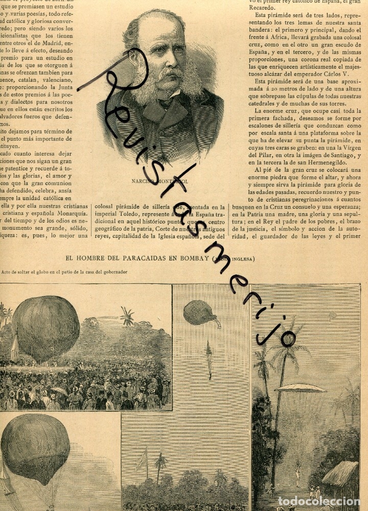 Collezionismo di Riviste e Giornali: REVISTA 1889 CONCILIO TERCERO DE TOLEDO POR JOSE RUIZ AHUMADA ANTONIO DE TRUEBA NARCISO MONTURIOL