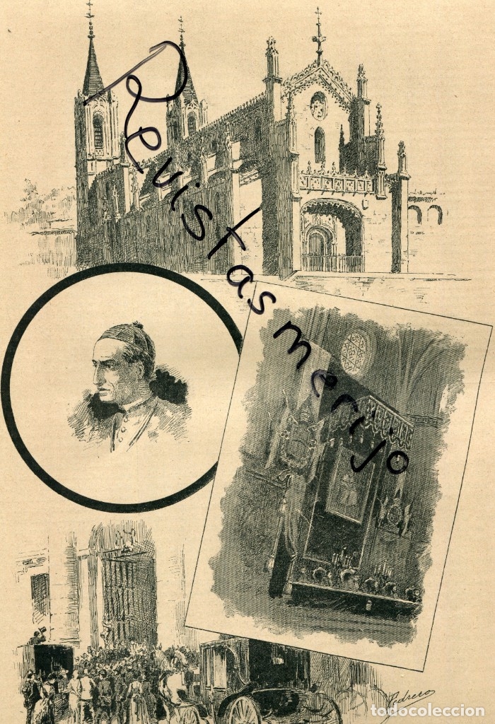 Collezionismo di Riviste e Giornali: REVISTA 1889 CONGRESO CATOLICO ESPA&Ntilde;OL EN MADRID IGLESIA SAN JERONIMO CIRIACO SANCHA HERVAS