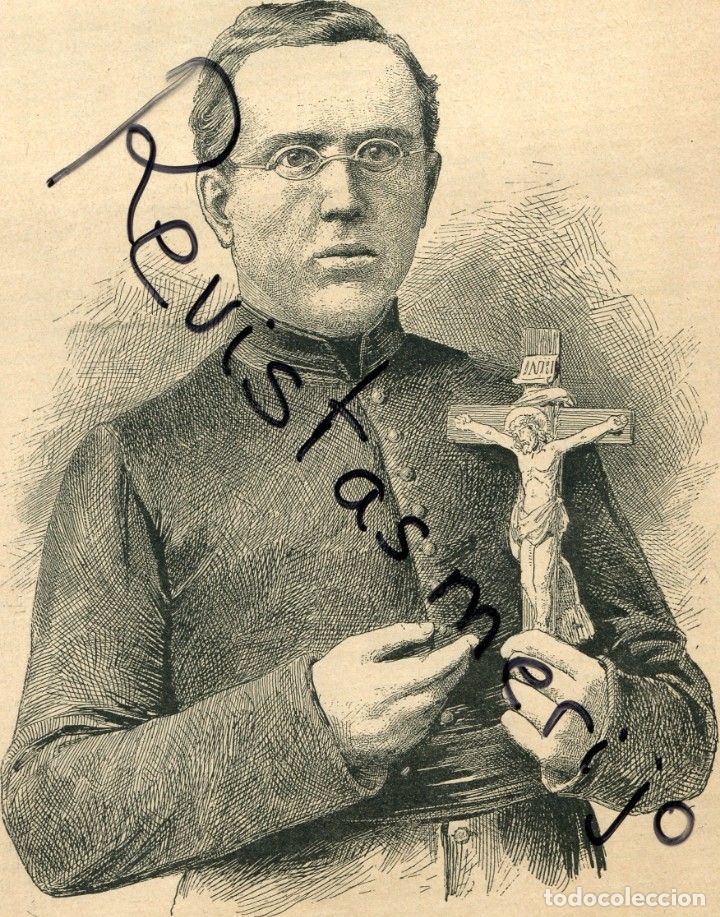 Coleccionismo de revistas y peri&oacute;dicos: REVISTA 1889 PADRE DAMIAN DEVENSTER FRUTOS MASONICOS EL VIATICO CUADRO DE JAIME DE CHIERICO