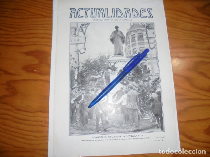 Collection Magazines and Newspapers: RECORTE : HOMENAJE NACIONAL A JOVELLANOS EN GIJON. BLANCO Y NEGRO, 191 ?