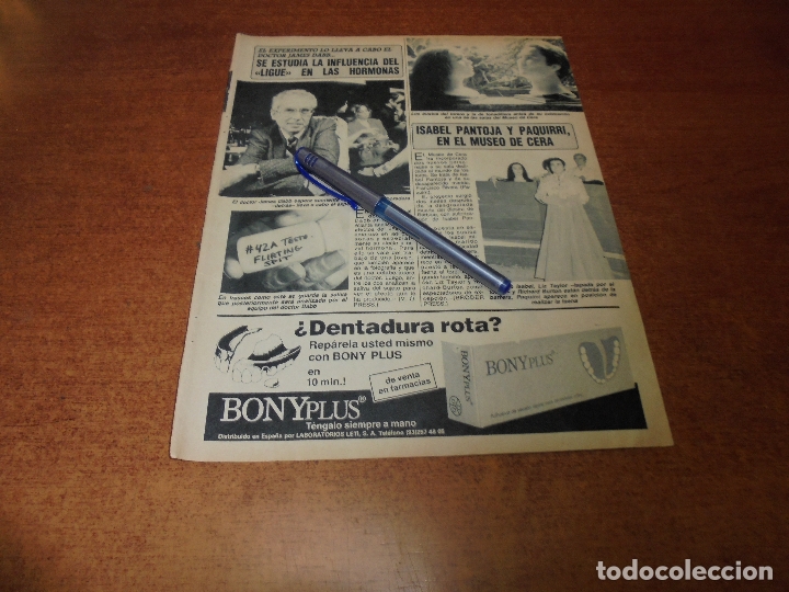 Coleccionismo de Revistas y Peri&oacute;dicos: RETAL 1987: ISABEL PANTOJA Y PAQUIRRI EN EL MUSEO DE CERA. INFLUENCIA DEL LIGUE EN LAS HORMONAS.