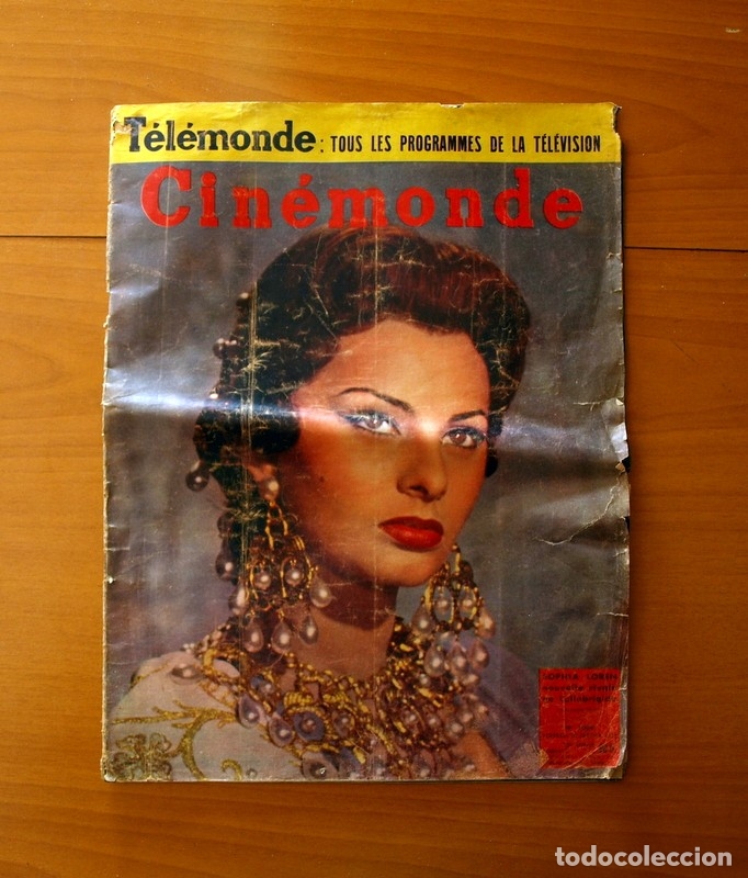 Coleccionismo de revistas y peri&oacute;dicos: Cin&eacute;monde -N&ordm; 1069 del a&ntilde;o 1955 - Sofia Sophia Loren -Revista Texto en Franc&eacute;s-Ver fotos