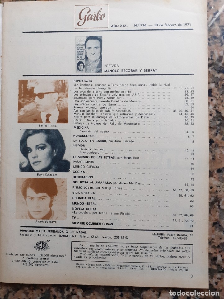 Coleccionismo de Revistas y Peri&oacute;dicos: andres do barro romy schneider