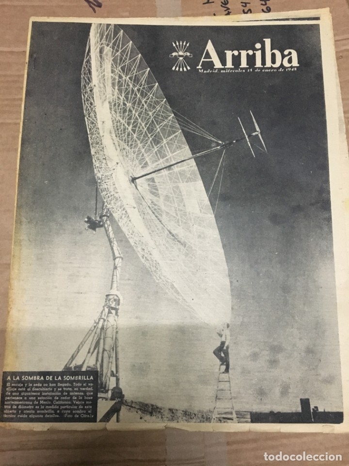 Sammeln von Zeitschriften und Zeitungen: PERIODICO ARRIBA (15-1-1948) BASE DE MENLO EEUU MARIA CALLAS ITALIA IRLANDA ROMERIA TORRE GARCIA
