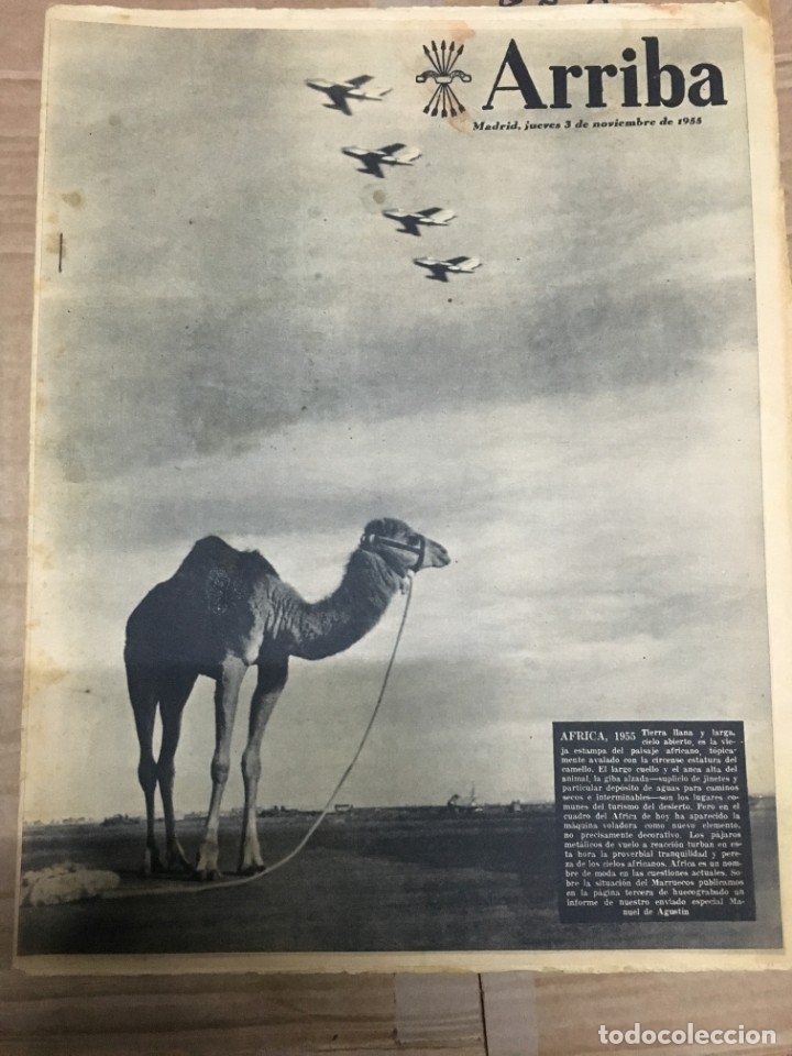 Sammeln von Zeitschriften und Zeitungen: ARRIBA (3-11-1955) AFRICA MARRUECOS GALIANA FAMECHON BOXEO BEN YUSEF