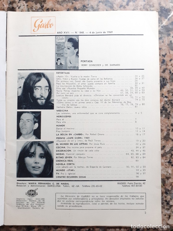 Coleccionismo de Revistas y Peri&oacute;dicos: john lennon yoko ono los beatles nuria torray