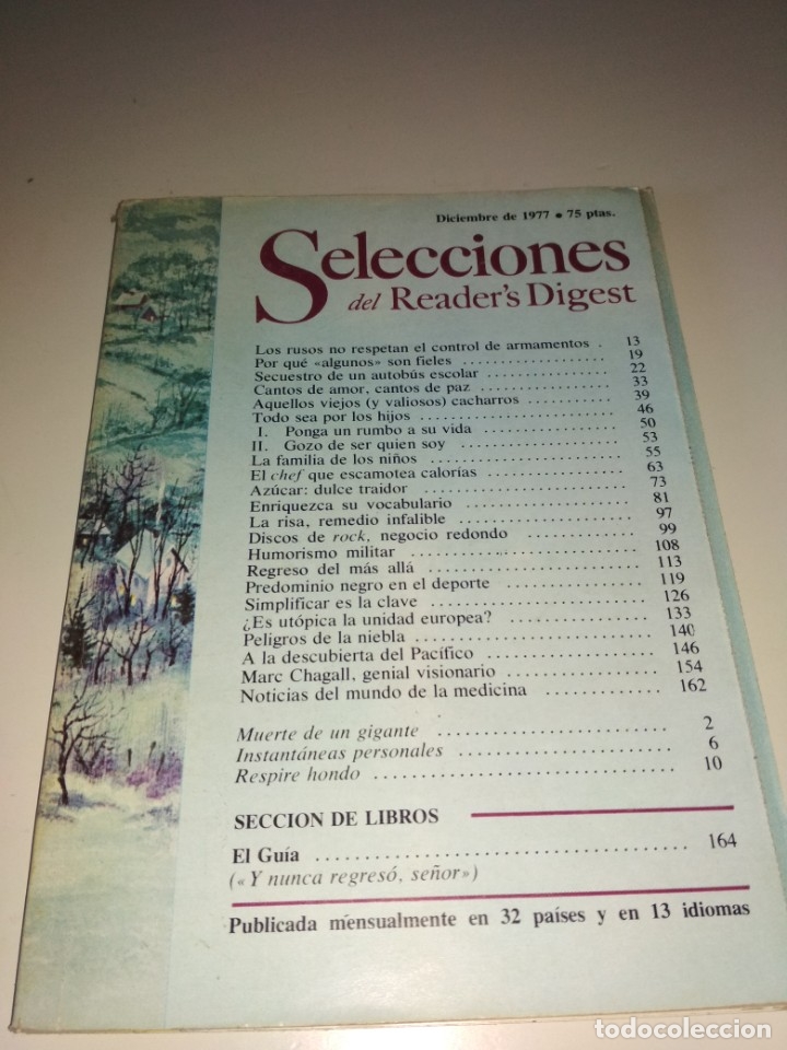 Collezionismo di Riviste e Giornali: Revista Selecciones Reader Digest diciembre 1977