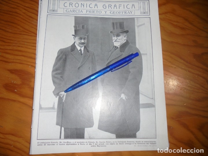 Sammeln von Zeitschriften und Zeitungen: RECORTE: MINISTRO DE ESTADO SR. GARCIA PRIETO Y EMBAJADOR FRANCES GEOFFRAY. MUNDO GRAF., DCMBRE 1912