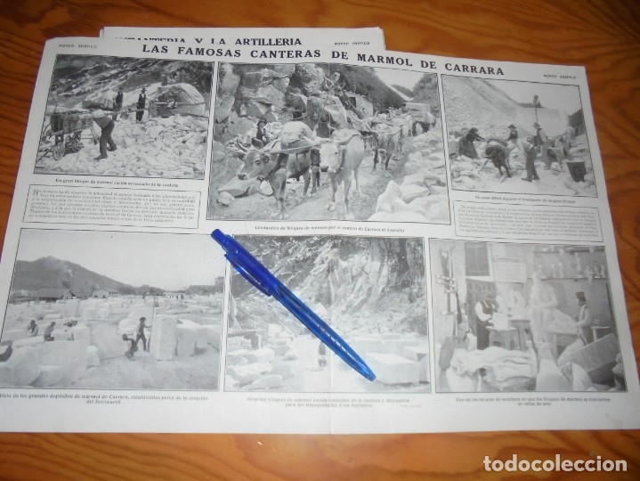 Collection Magazines and Newspapers: RECORTE : LAS FAMOSAS CANTERAS DE MARMOL DE CARRARA. MUNDO GRAF., DCMBRE 1912