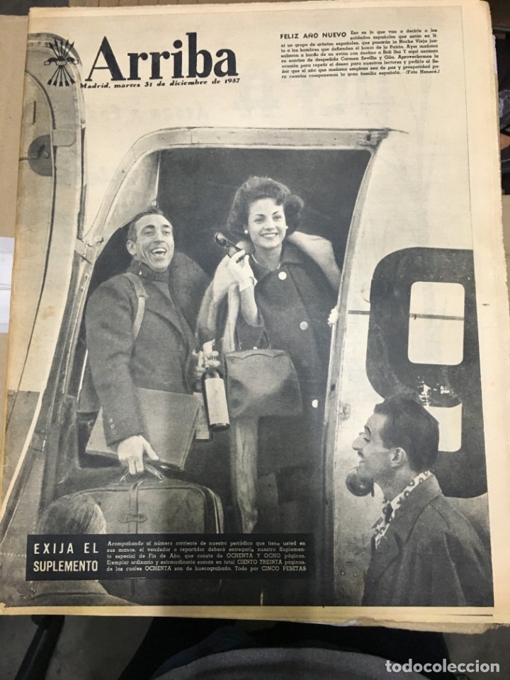 Coleccionismo de Revistas y Peri&oacute;dicos: ARRIBA (31-12-1957) CARMEN SEVILLA GILA