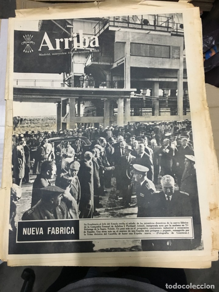 Sammeln von Zeitschriften und Zeitungen: ARRIBA (10-11-1965)FABRICA ASFALTOS Y PORTLAND ASLAND VILLALUENGA DE LA SAGRA  MADRID IRLANDA ESPA&Ntilde;A