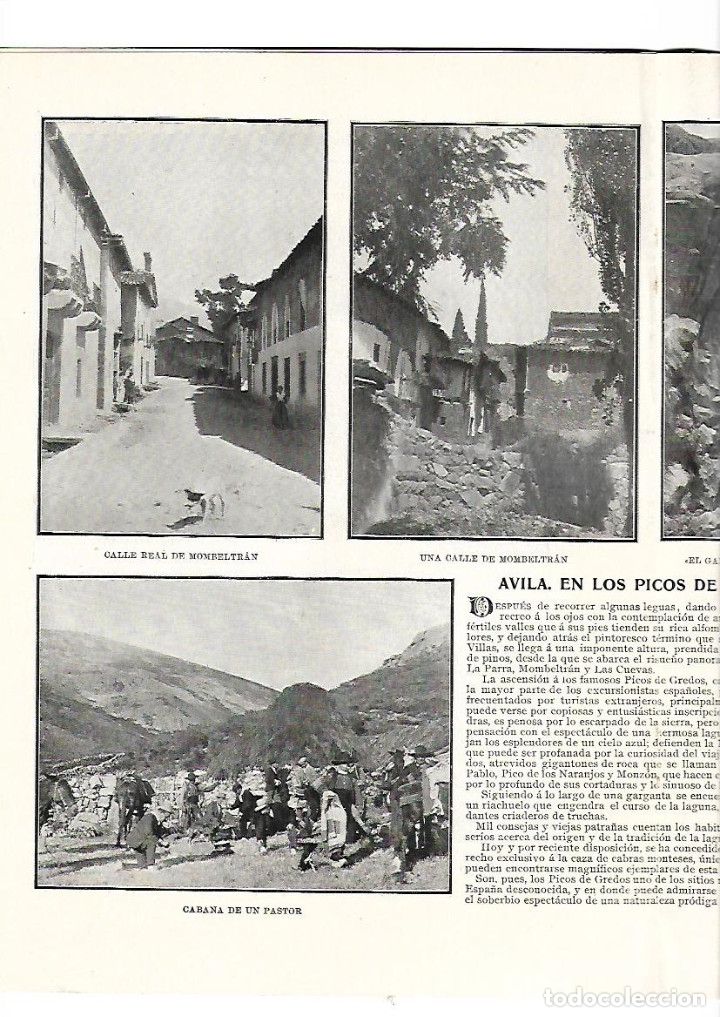 Collection Magazines and Newspapers: 1905 AVILA  MOMBELTRAN CASTILLO ARENAS DE SAN PEDRO ESCUELA CHARLOTTENBURGO DIBUJO ARIJA C VAZQUEZ