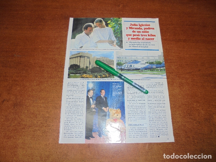 Coleccionismo de Revistas y Peri&oacute;dicos: CLIPPING 1997: JULIO IGLESIAS Y MIRANDA, PADRES. CLAUDIA CARDINALE. ANTONIA DELL'ATTE. SHARON STONE.