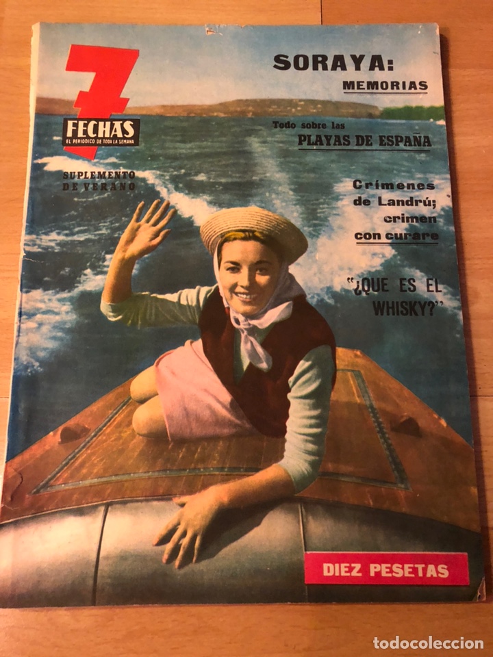 Coleccionismo de Revistas y Peri&oacute;dicos: Revista 7 fechas julio 1963.memorias Soraya.moto vespa