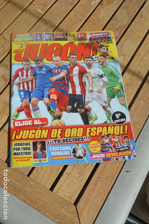 Coleccionismo de Revistas y Peri&oacute;dicos: REVISTA JUGON NUMERO 114 CON POSTER DE  SAUL;ATHLETIC;ISCO;AGUIRRETXE;KONOPLYANKA;FC BARCELONA;ETC..