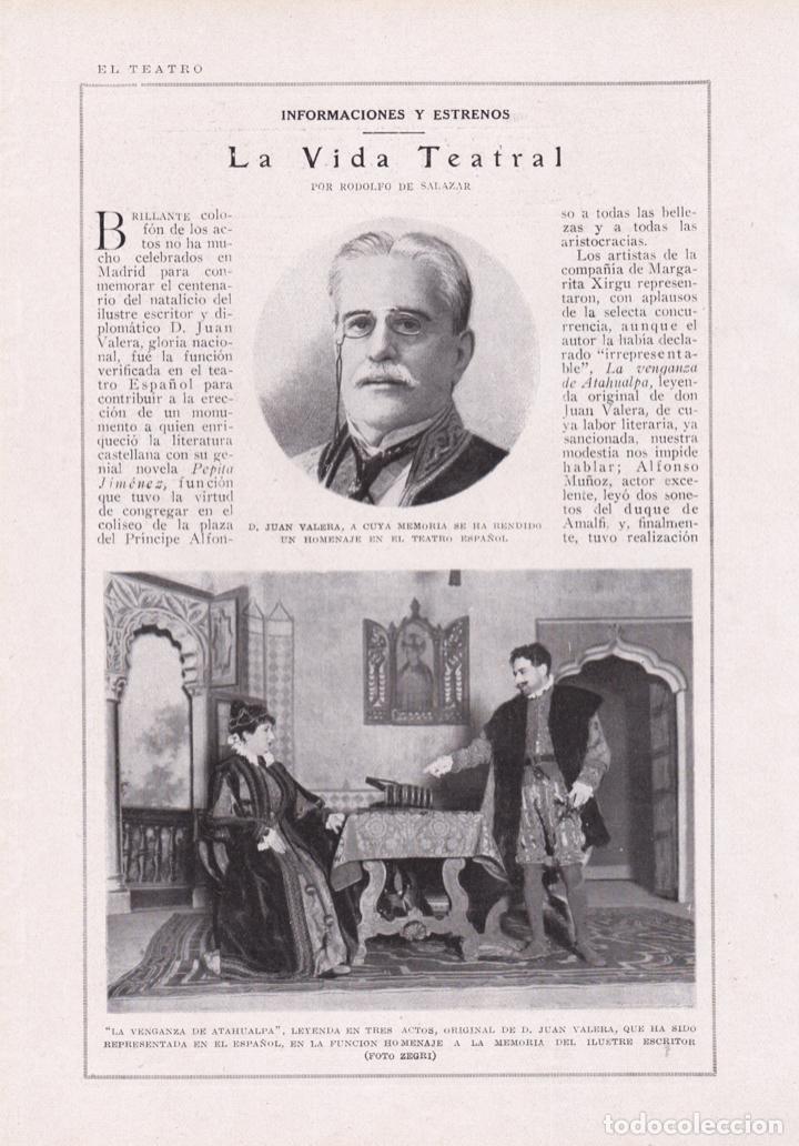 Coleccionismo de Revistas y Peri&oacute;dicos: * TEATRO * Caricatura de Jacinto Benavente, , homenaje a Juan Valero, Las Pinillos, estrenos - 1925