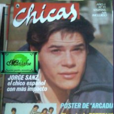 Coleccionismo de Revistas y Periódicos: CHICAS JORGE SANZ POSTER ARCADIA IÑAKI URANGA SEMANARIO REVISTA BRUGUERA-AÑO 1-Nº 11-1986-