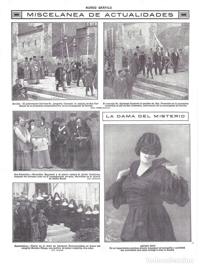 Coleccionismo de Revistas y Peri&oacute;dicos: 1914 HOJA REVISTA SAN SEBASTI&Aacute;N IGLESIA SANTA MAR&Iacute;A CARDENAL RAGONESI NUEVO OBISPO JAVIER IRASTORZA