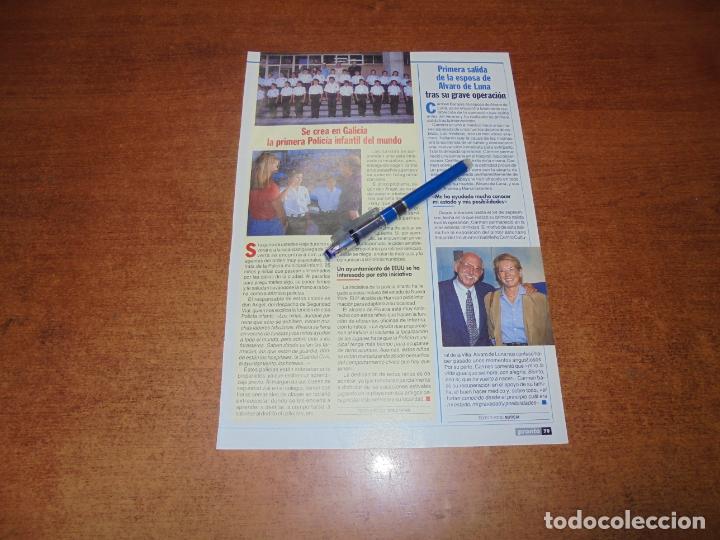 Coleccionismo de Revistas y Peri&oacute;dicos: CLIPPING 1997: PRIMERA POLIC&Iacute;A INFANTIL DEL MUNDO EN GALICIA (RIVEIRA). LINA MORGAN. &Aacute;LVARO DE LUNA.