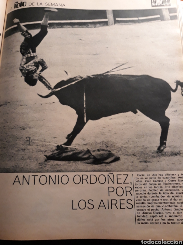 Coleccionismo de Revistas y Peri&oacute;dicos: ANTONIO ORD&Oacute;&Ntilde;EZ POR LOS AIRES. - FOTO DE LA SEMANA - REVISTA HOJA A&Ntilde;O 1971