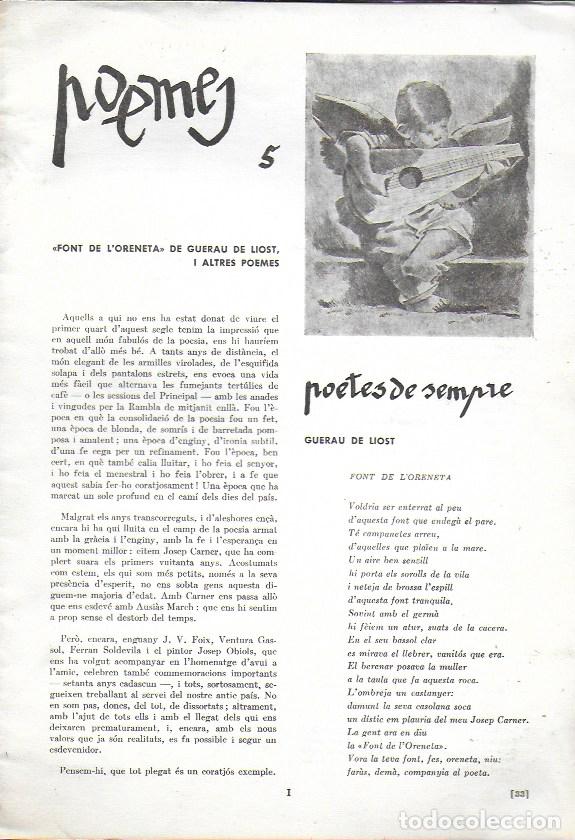 Collection Magazines and Newspapers: Revista Poemes n&uacute;m. 5. Hivern 1964. Edita Joan Colomines. 28x20cm. 12 p.