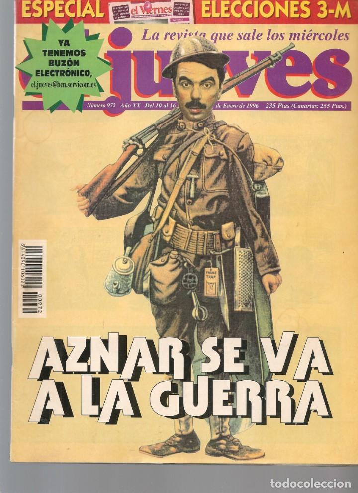 Coleccionismo de revistas y peri&oacute;dicos: EL JUEVES. N&ordm; 972. CON POSTER: ELVIS PRESLEY. 16 ENERO 1996. (ST/SL)