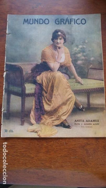 Collezionismo di Riviste e Giornali: ANITA ADAMUZ BELLA Y NOTABLE ACTRIZ HOJA A&Ntilde;O 1919