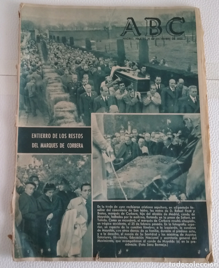 Coleccionismo de Revistas y Peri&oacute;dicos: Diario ABC, Madrid, 20 de diciembre de 1955.
