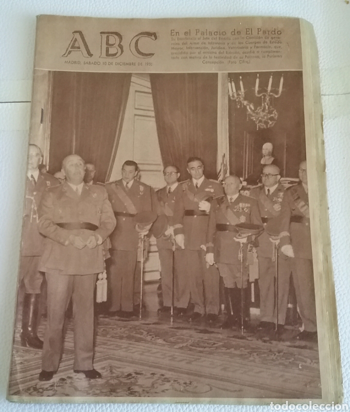 Coleccionismo de Revistas y Peri&oacute;dicos: DIARIO ABC, Madrid,10 de diciembre de 1955, la PORTADA y las 11 primeras pag. iguales que el 12-12.
